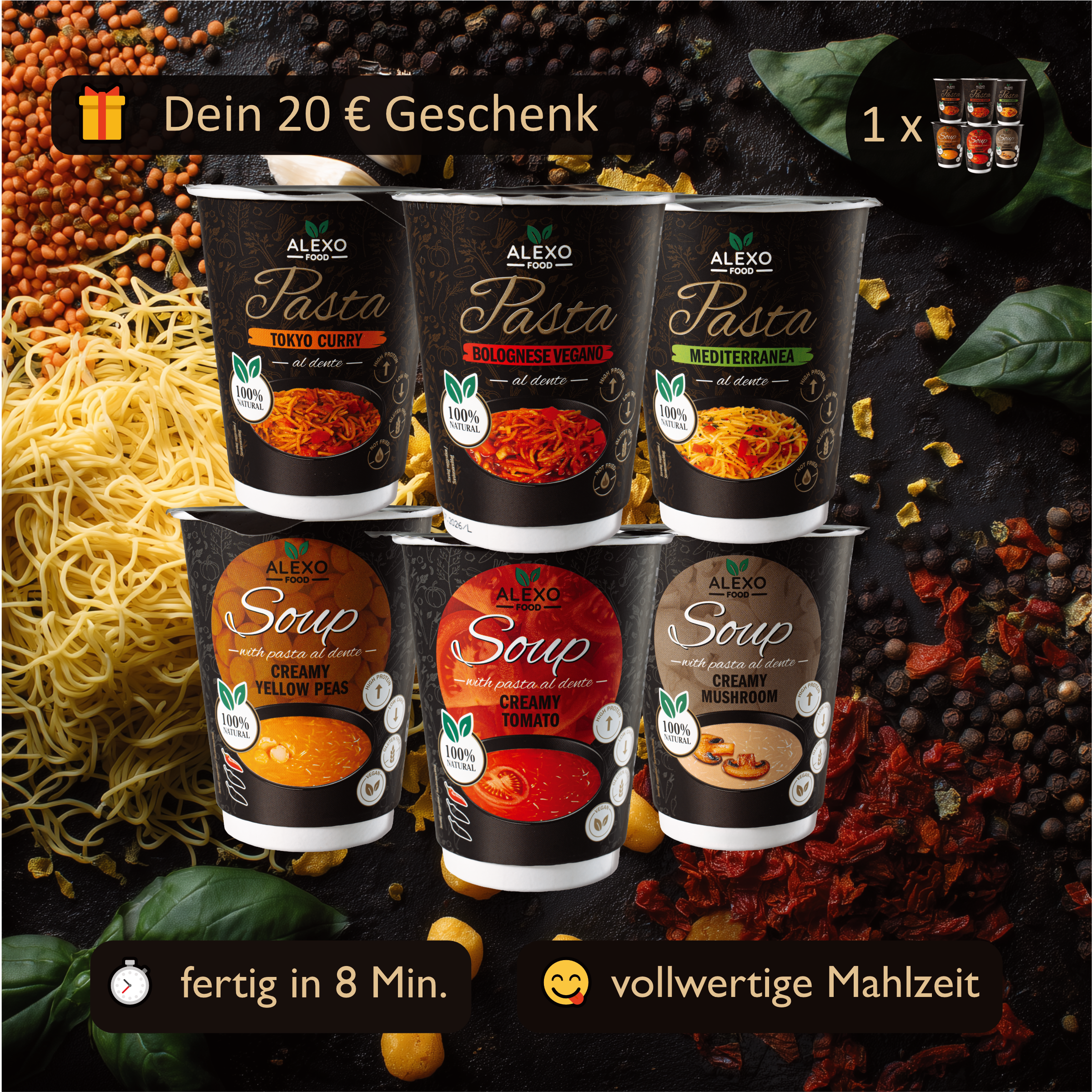 Diätbox 28 Tage: 82 Mahlzeiten