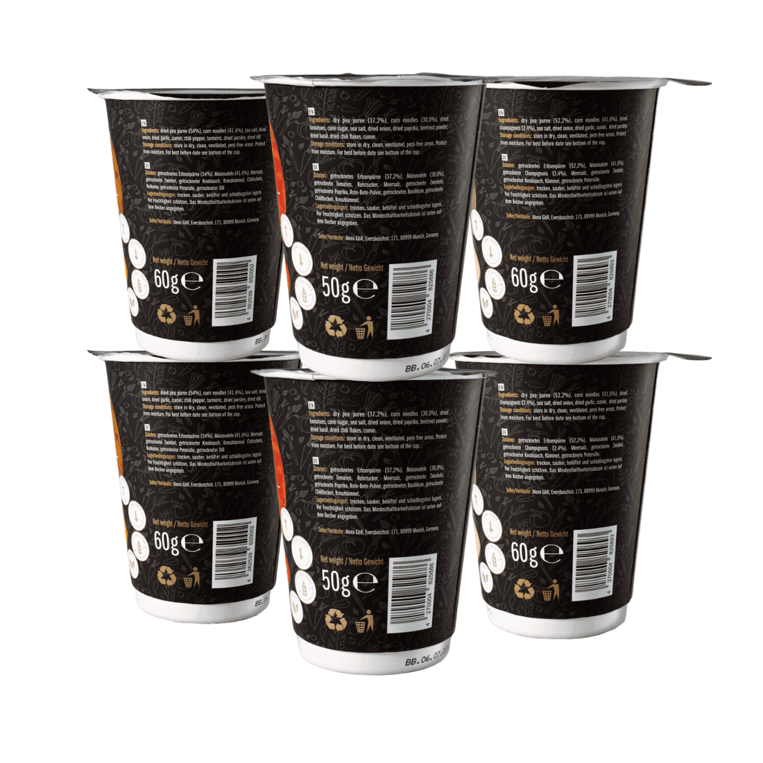 Alexo Food Cremesuppe mit Nudeln 6er Probierset