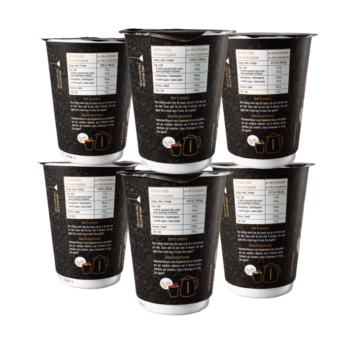 Alexo Food Cremesuppe mit Nudeln 6er Probierset