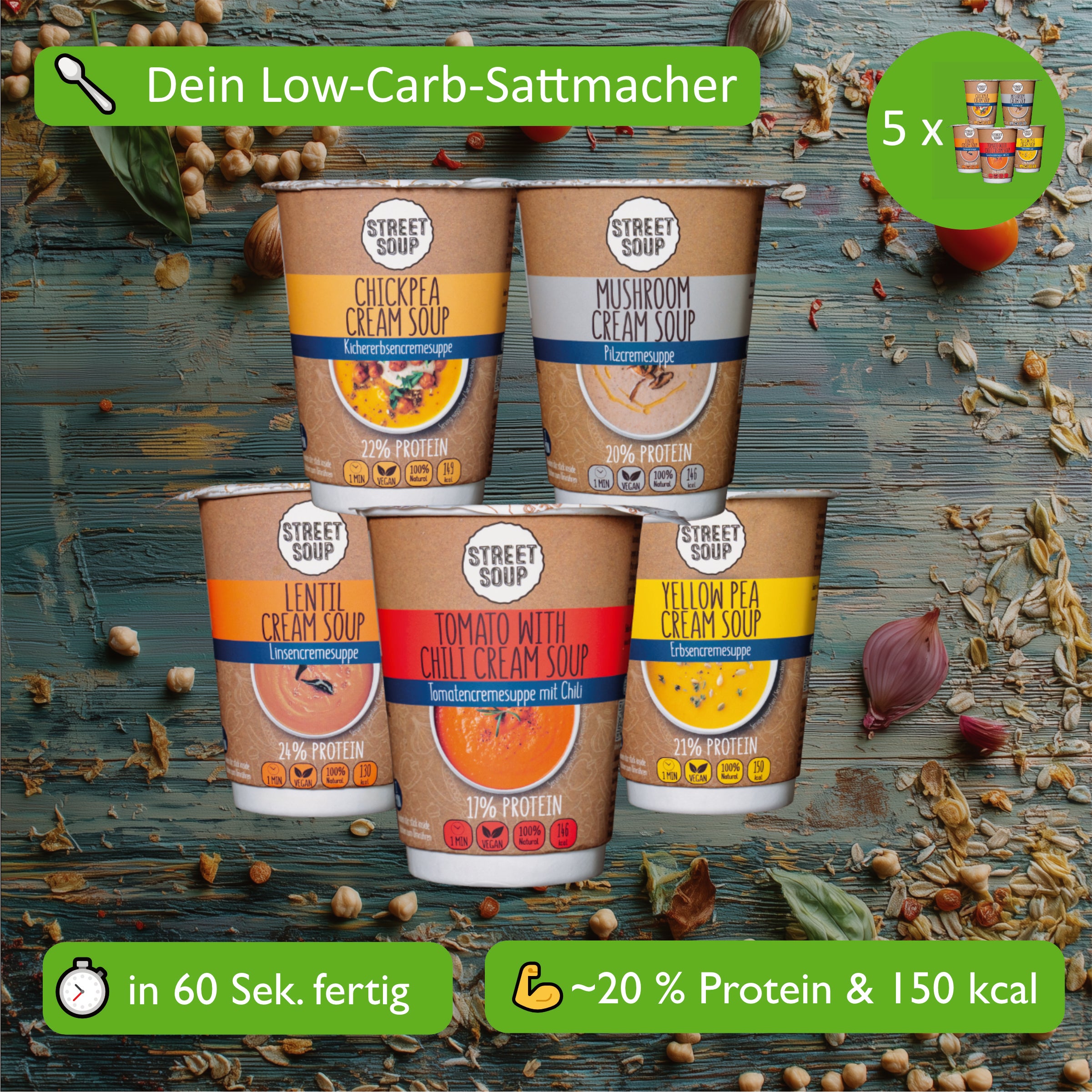 Soup diet 4 days: 15 soups + 8 desserts