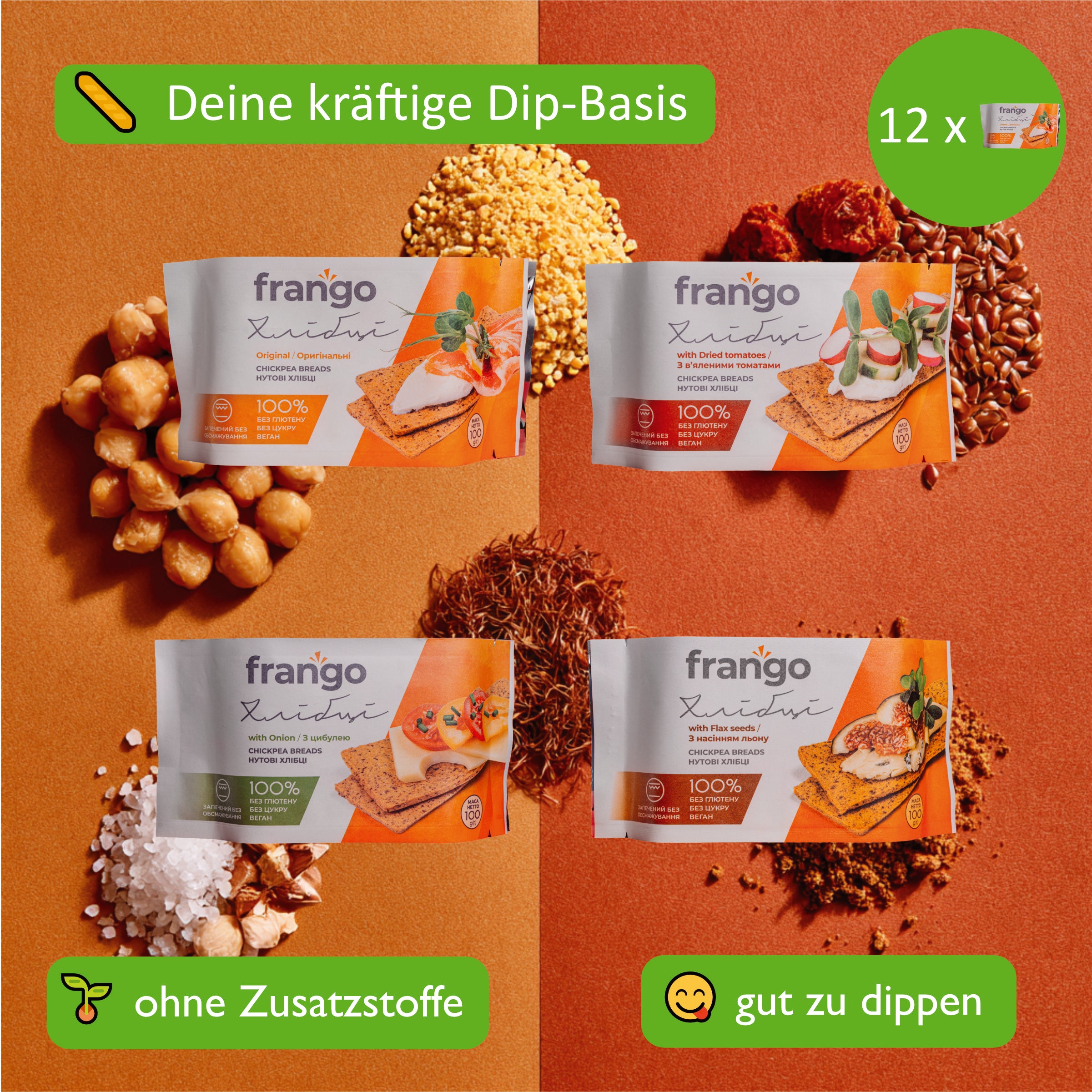 Snackbox für Partys: 10x Chips + 20x Fruchtriegel + 12x Knusperbrot