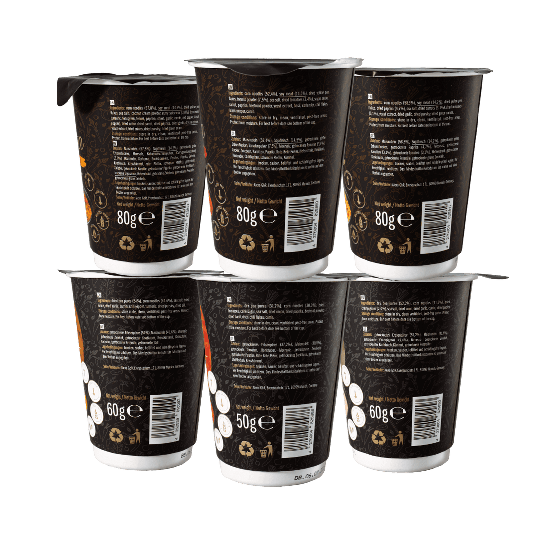 Alexo Food Suppe und Pasta 6er Probierset